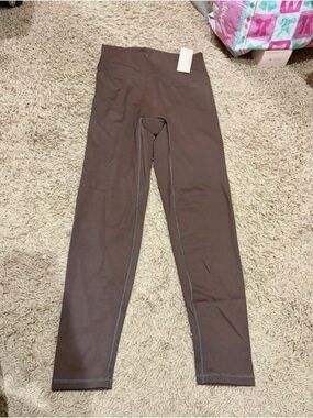 High-Waist Brown Women's Stretch Leggings